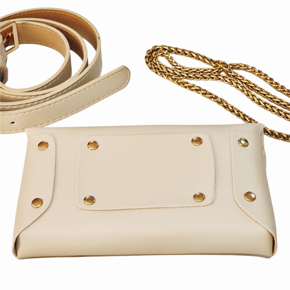 Louis Vuitton Leather Repurposed on Ivory Convertible Bum/Belt/Crossbody Bag - Picture 9 of 11